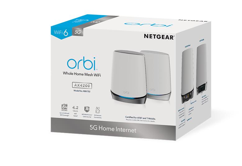 Netgear ORBI 5G (NBR750)- AX4200, LTE CAT-20 w/Ext. Ant. Ports